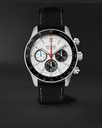 Bremont Cronografo automatico 43 mm in acciaio inossidabile con cinturino in alcantara Supermarine Williams Racing WR22, N. rif. WR-22-SS-R-S Bianco