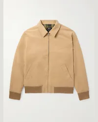 A.P.C. Blouson in velluto a coste di cotone con logo ricamato Gilles Neutri