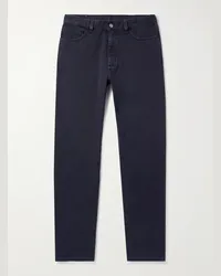 Ermenegildo Zegna Pantaloni in cotone stretch Roccia Blu