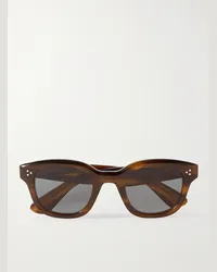 Garrett Leight Occhiali da sole in acetato con montatura quadrata Cyprus Tartarugato