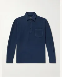 Portuguese Flannel Polo in jersey Origem Blu