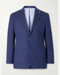 Peter Millar Blazer in misto lana e seta Excursionist Blu