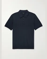 Club Monaco Polo in misto cotone pointelle Blu