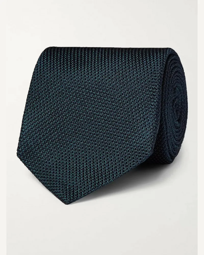 Kingsman Drake’s Cravatta in grenadine di seta, 8 cm Blu