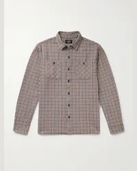 RRL Camicia in cotone a quadri Farrell Grigio