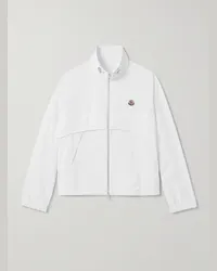 Moncler Giacca in shell con logo applicato Gales Bianco