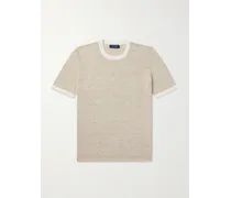 T-shirt in misto lino e cotone