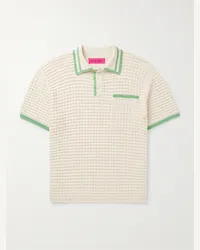 The Elder Statesman Polo in misto cotone punto waffle Scally Neutri