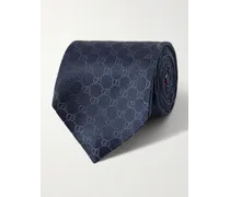 Cravatta in seta con logo jacquard, 8 cm