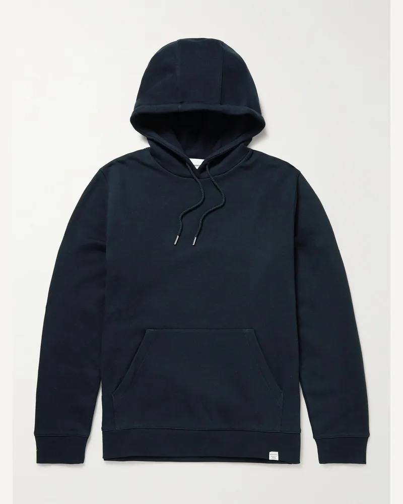 Norse Projects Vagn Slim-Fit Cotton-Jersey Hoodie Blu