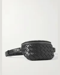 Bottega Veneta Marsupio in pelle con motivo Intrecciato Nero