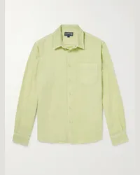 Vilebrequin Camicia in lino Caroubis Verde