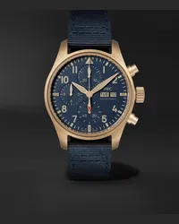 IWC Cronografo automatico 41 mm in bronzo con cinturino in tessuto Pilot’s, N. rif. IW388109 Blu