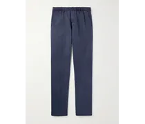 Pantaloni slim-fit in gabardine di cotone stretch