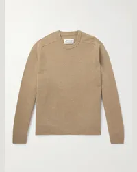 Maison Margiela Pullover in lana spazzolata Neutri