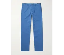 Pantaloni chino slim-fit in twill di misto cotone con logo ricamato