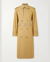 Burberry Trench in gabardine di cotone iridescente Marrone