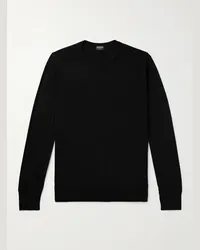 Ermenegildo Zegna Pullover in misto cashmere e seta Nero