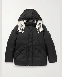 Moncler Hordelyme Reversible Printed Shell Hooded Down Jacket Nero