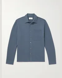 MR P. Camicia in cotone piqué Blu