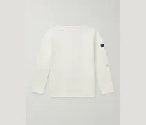 Maglia cut-out in jersey di cotone con stampa e logo applicato