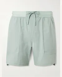 LULULEMON Shorts a gamba dritta in shell riciclato stretch con coulisse License to Train 7 Verde