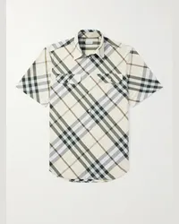 Burberry Camicia in cotone a quadri Neutri