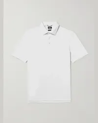 Faherty Polo in misto cotone Pima piqué Movement Bianco