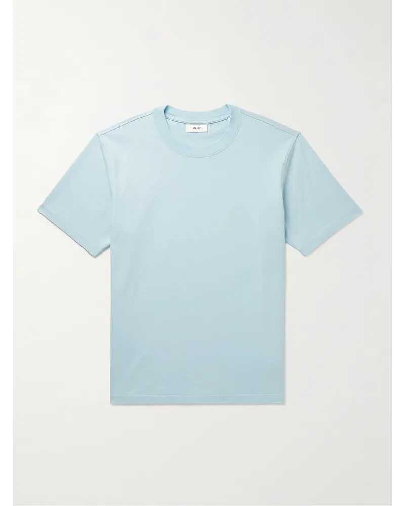 NN 07 T-shirt in jersey di cotone Pima Adam 3209 Blu
