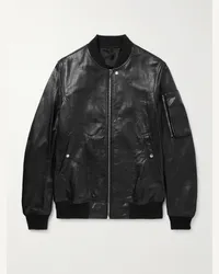 Rick Owens Bomber in pelle cerata Nero