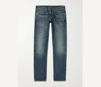 Jeans skinny in denim cimosato