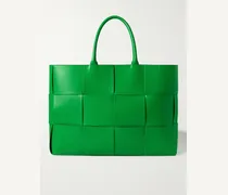East/West Large Intrecciato Leather Tote Bag