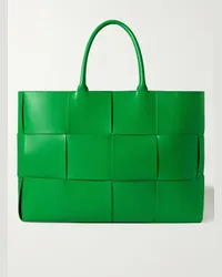 Bottega Veneta East/West Large Intrecciato Leather Tote Bag Verde