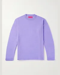 The Elder Statesman Pullover in misto cashmere e cotone Viola