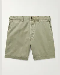 Alex Mill Shorts a gamba dritta in twill di cotone Verde