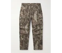 Pantaloni cargo a gamba dritta in cotone ripstop con stampa camouflage BDU
