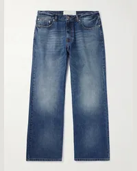 ERL Jeans a gamba larga effetto consumato Blu