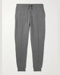 Ralph Lauren Pantaloni sportivi in pile di misto cotone con logo ricamato Grigio