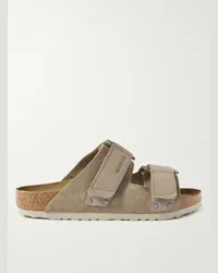 Birkenstock Sandali in camoscio con finiture in nubuck Uji Neutri