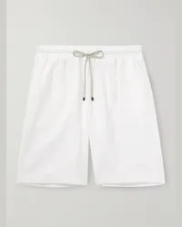 Zimmerli Shorts a gamba dritta in misto lino e cotone con coulisse Bianco