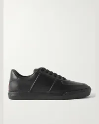 Moncler Sneakers in pelle con logo applicato Neue York Nero