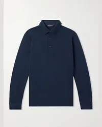 Loro Piana Polo in cotone piqué Blu