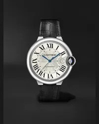 Cartier Orologio automatico 40 mm in acciaio inossidabile con cinturino in alligatore Ballon Bleu de , N. rif. WSBB0039 Argento