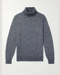 Brunello Cucinelli Pullover a collo alto in maglia Blu