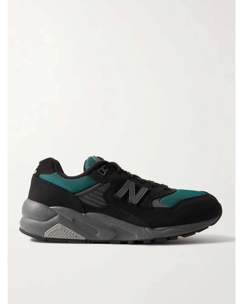 New Balance Sneakers in camoscio e mesh con finiture in gomma 580 Nero