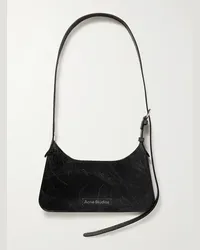 Acne Studios Borsa a tracolla in pelle craquelé Platt Mini Nero