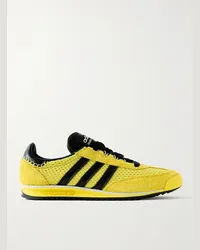 adidas Wales Bonner Sneakers in mesh e camoscio spazzolato con finiture in pelle SL76 Giallo