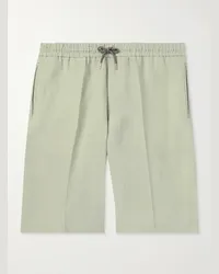 Paul Smith Shorts a gamba dritta in lino con coulisse Verde