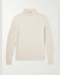 Brunello Cucinelli Pullover in cashmere a coste Neutri