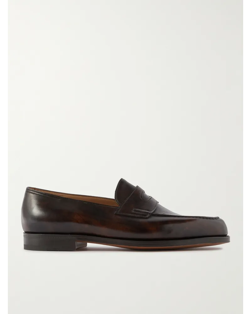 John Lobb Mocassini in pelle Lopez Marrone